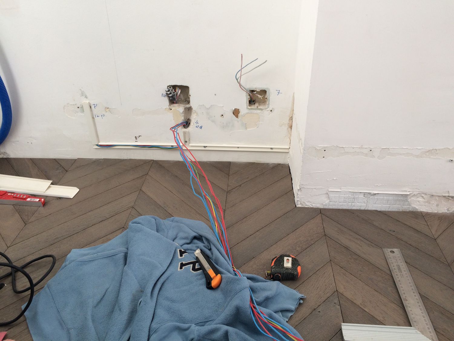 Installation du cablage électrique